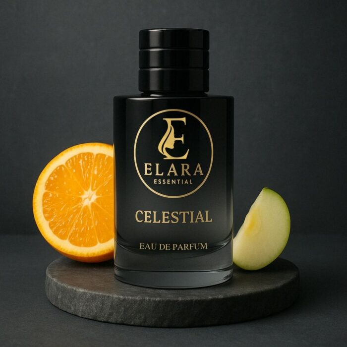 Elara Celestial perfume with orange and apple.